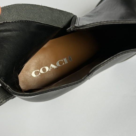 Black Coach leather Jemma booties boots size 10 - Picture 10 of 11